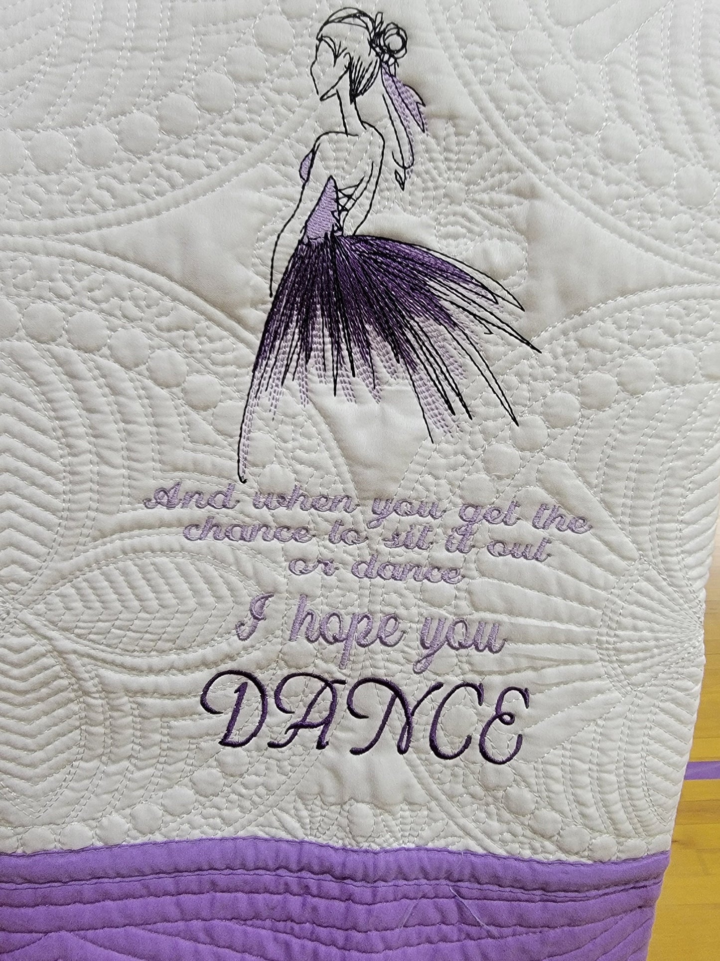 Embroidery cotton, cozy warm heirloom quilt