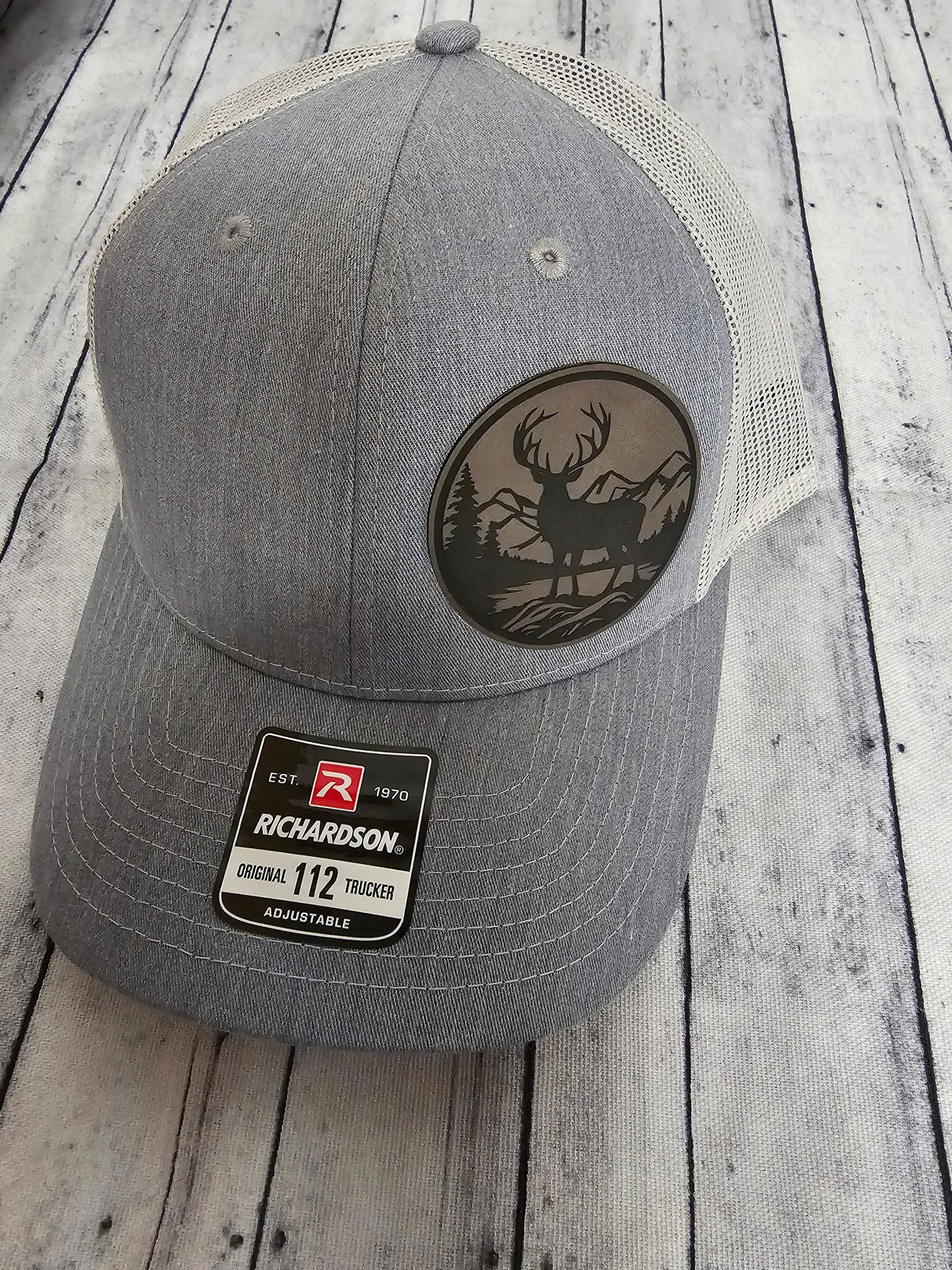 Elk and Mountain Scene Men's or Women's Richardson 112 Cap