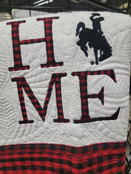 Wyoming Steamboat HOME Quilt  cotton, cozy warm heirloom quilt blanket
