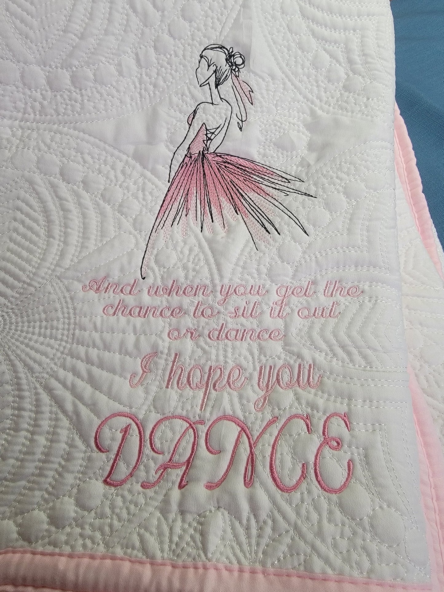 Embroidery cotton, cozy warm heirloom quilt